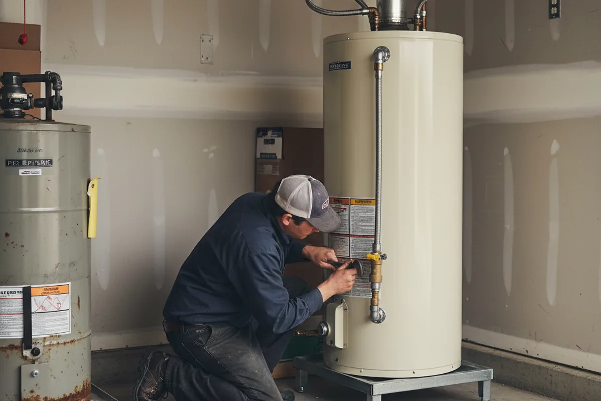 Water heater and shutoff valve replacement in Holly Pond